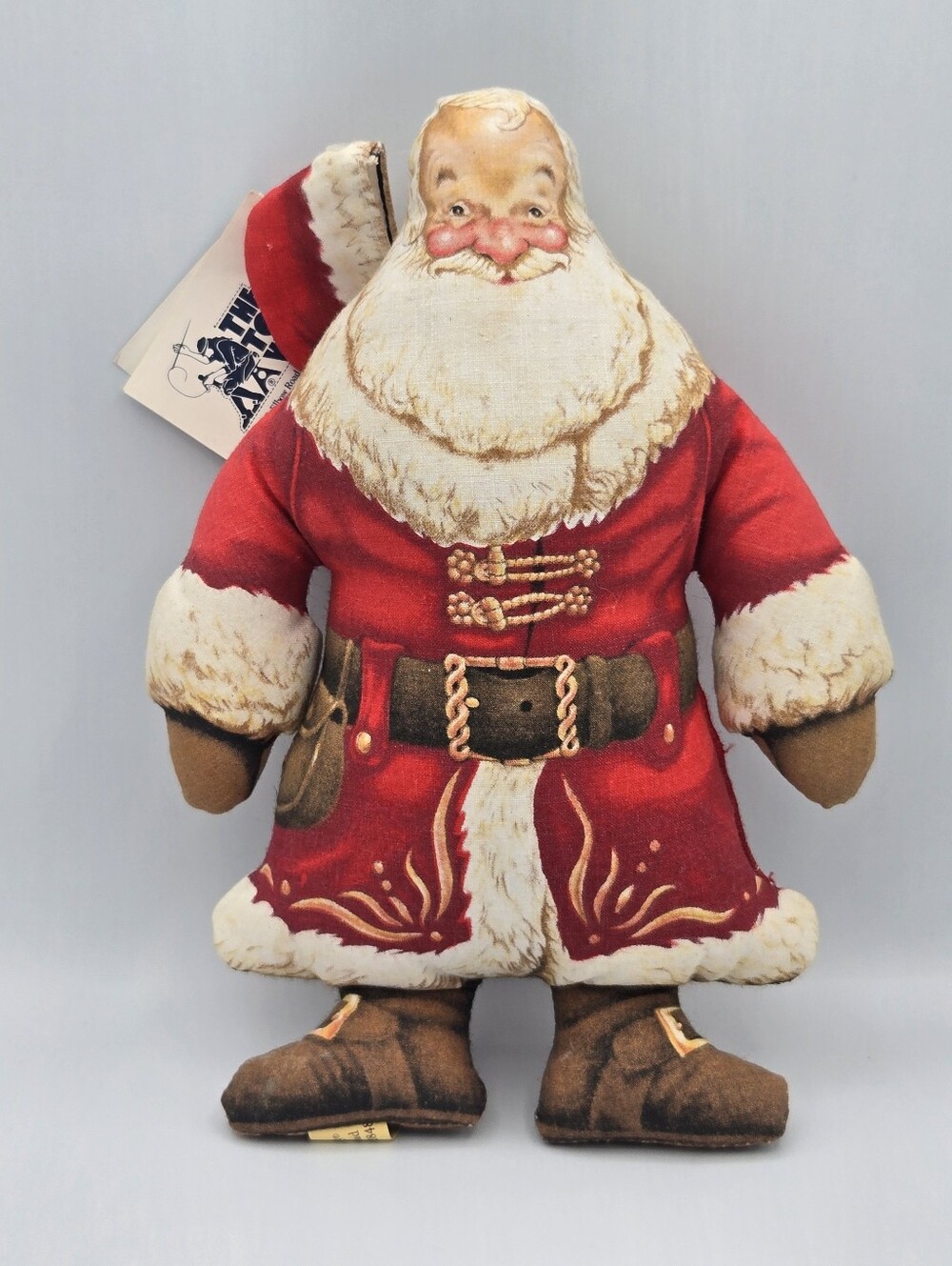 Vtg 1985 The Toy Works Santa Claus Plush 10" Classic Christmas Realistic W/ Tags